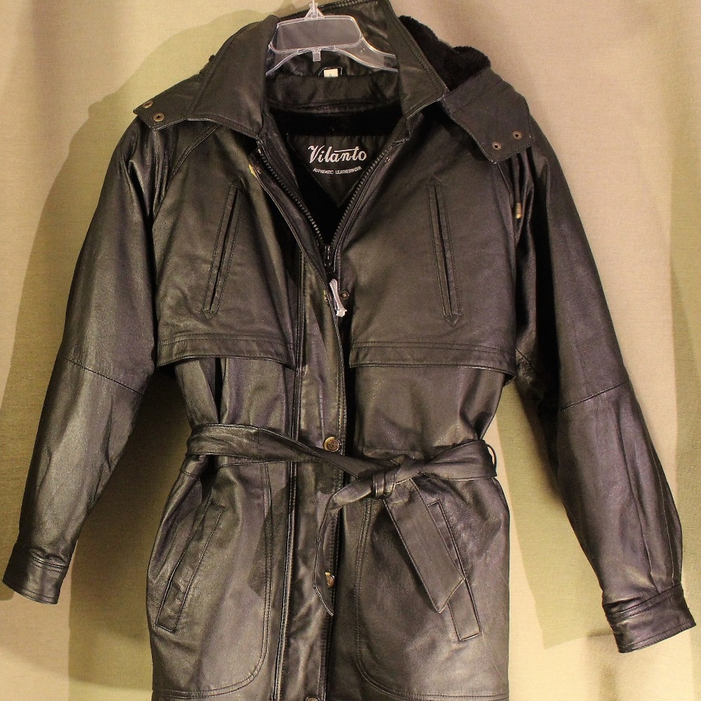 Vilanto Women Soft Leather Coat Size Small